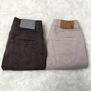 Ag Adriano Goldschmied Boys Kids Brown Khaki Skinny Jeans Size 7